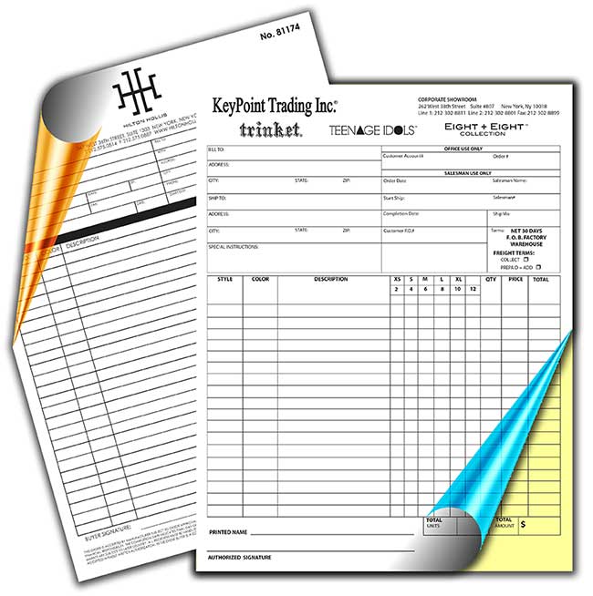 Order Forms and Invoices